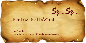 Szeicz Szilárd névjegykártya