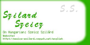 szilard szeicz business card
